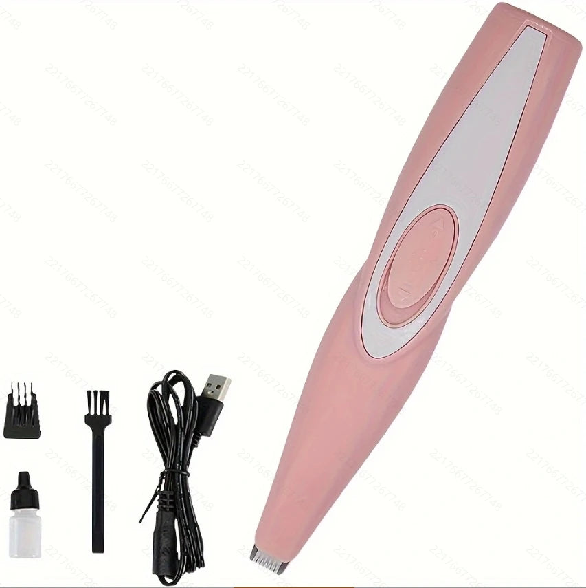Dog Clippers Grooming Kit Hair Clipper-Low Noise Paw Trimmer- Rechargeable - Quiet Nail Grinder Shaver for Cats and Other Pets 