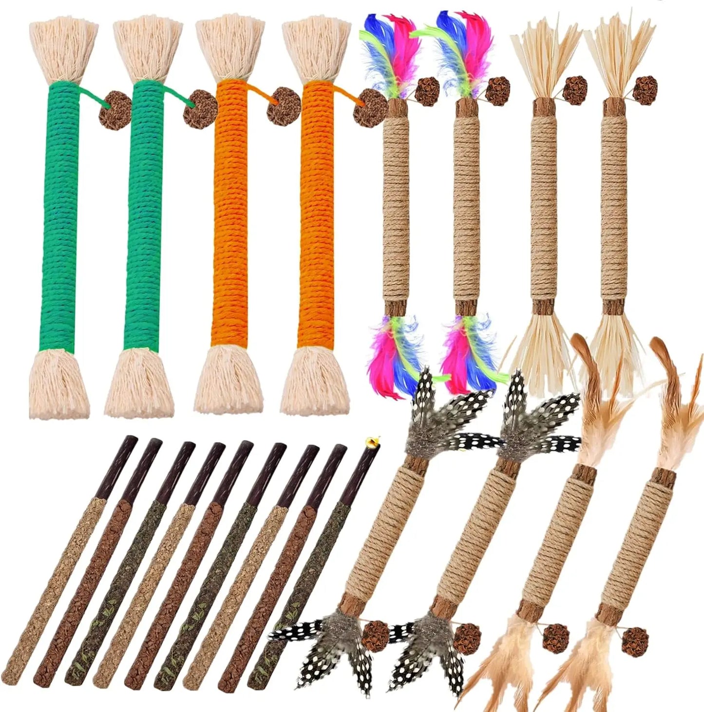 12 packs of Silver Vine Chewing Stick Cat Toys, 12 packs of Cat Therapy Catnip Toys