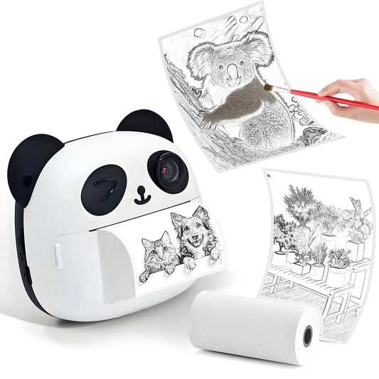 Mini Instant Print Camera Thermal Pocket Colorful Photo Printer Camera for Kids & Teens Portable 2-in-1 Digital & Print Camera