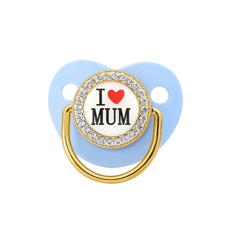Newborn Pacifier BPA Free Infant Nipple, New Born Pacifiers For Babies I Love Mum Dad