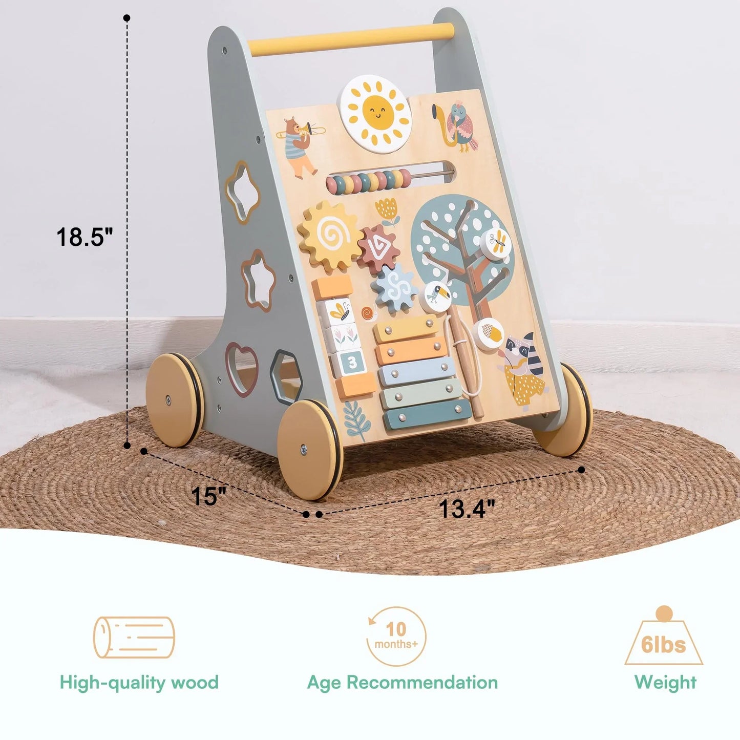 Little Learning Steps, Standing Baby/Toddler Walker Activity Center