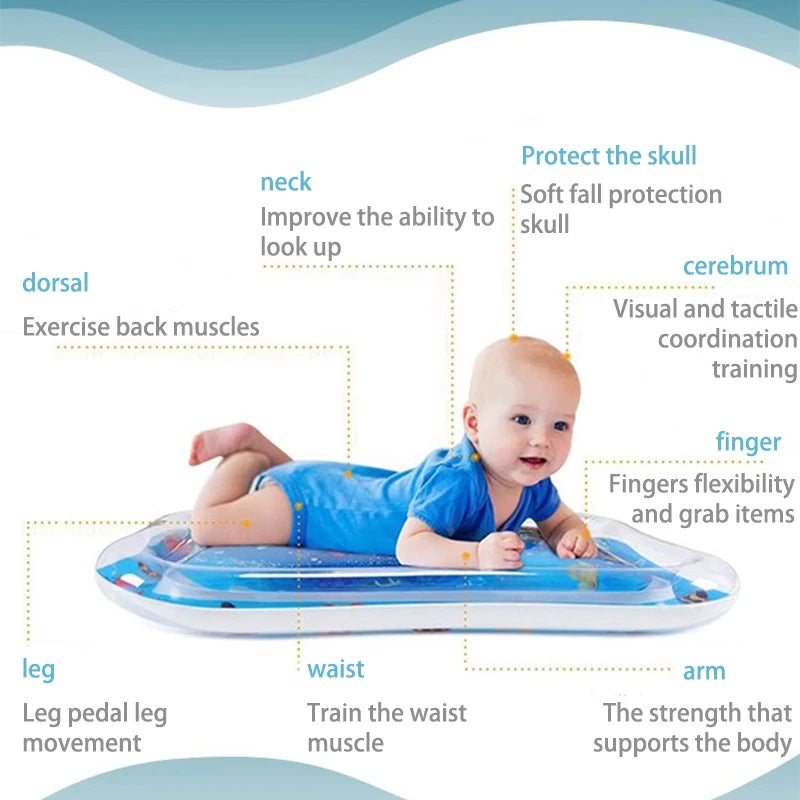 Tummy Time Water Play Mat   Inflatable Cushion 
 Baby Water Play Mat for Infants and Toddlers