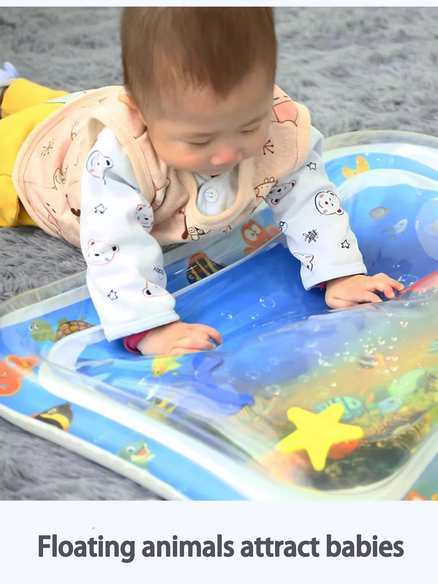 Tummy Time Water Play Mat   Inflatable Cushion 
 Baby Water Play Mat for Infants and Toddlers