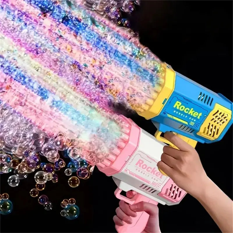40 Hole Rocket Launcher Handheld Portable Electric Automatic Bubble Gun Party Birthday Gift