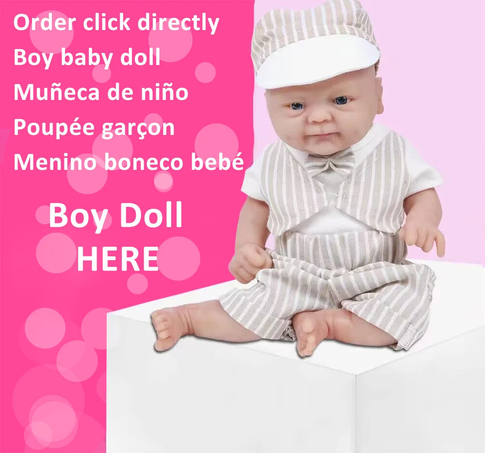 IVITA  Full Body Silicone Bebe Reborn Doll, Soft Lifelike Baby, DIY Blank Toys Realistic Girl Baby Dolls for Children