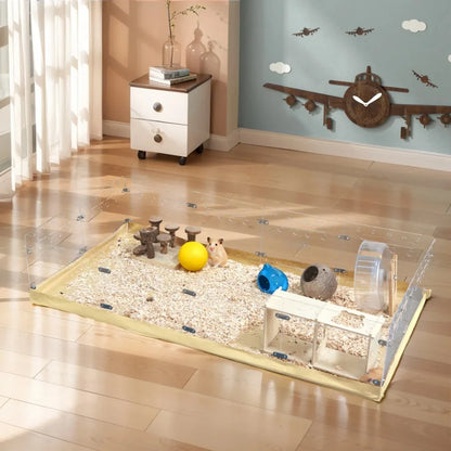 Small acrylic animal encloser with Waterproof Kraft Paper Bottom