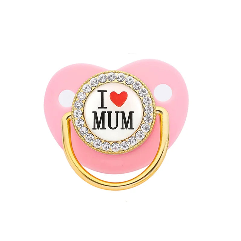 Newborn Pacifier BPA Free Infant Nipple, New Born Pacifiers For Babies I Love Mum Dad