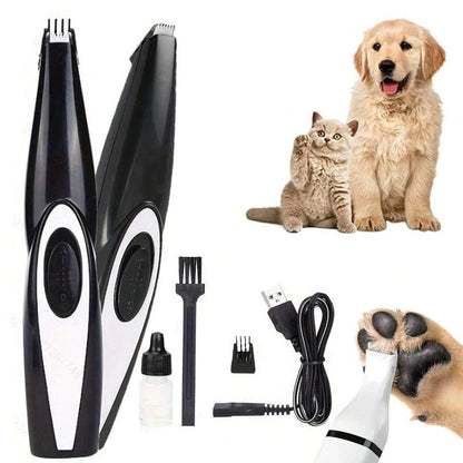 Dog Clippers Grooming Kit Hair Clipper-Low Noise Paw Trimmer- Rechargeable - Quiet Nail Grinder Shaver for Cats and Other Pets ﻿