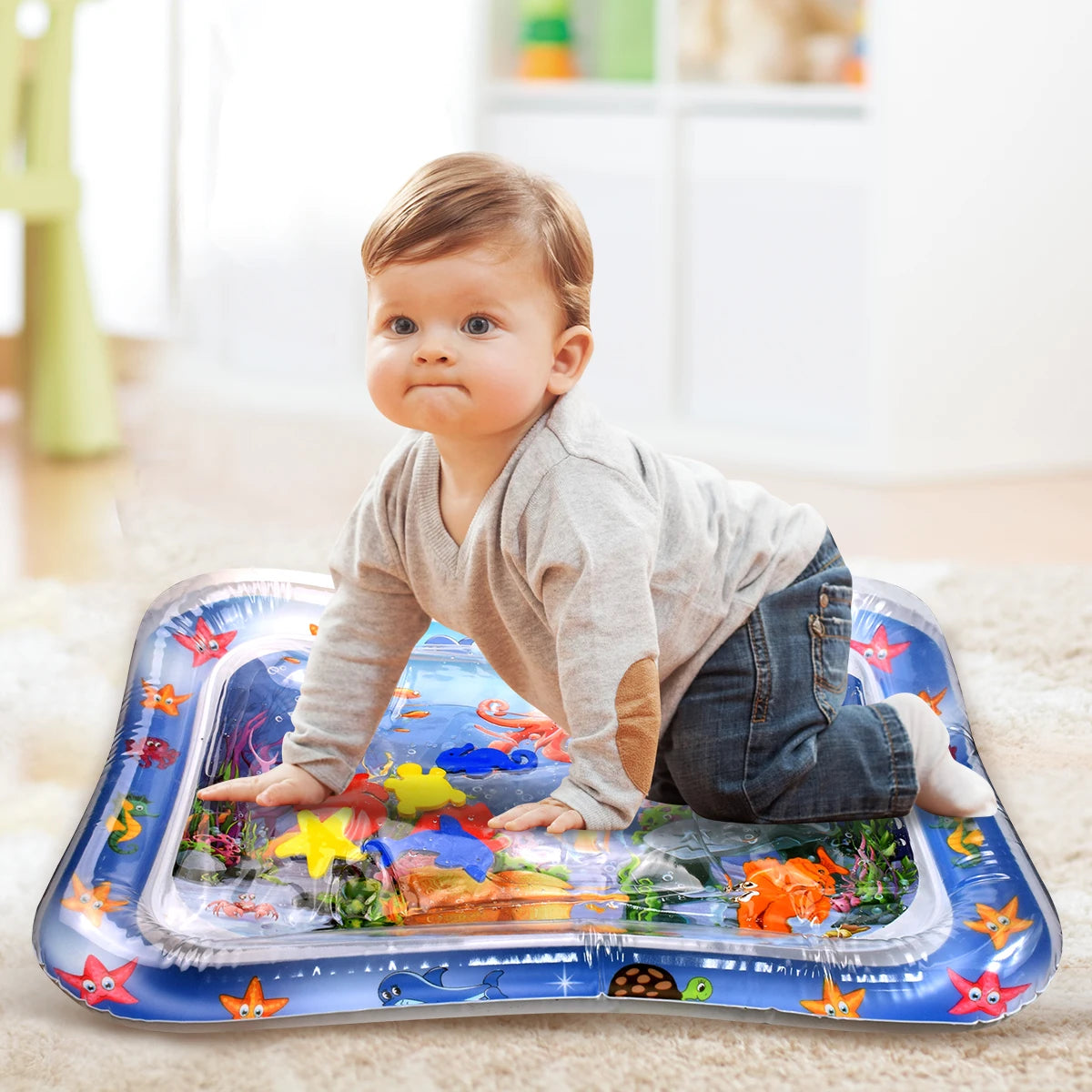 Tummy Time Water Play Mat   Inflatable Cushion 
 Baby Water Play Mat for Infants and Toddlers