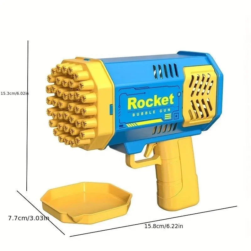 40 Hole Rocket Launcher Handheld Portable Electric Automatic Bubble Gun Party Birthday Gift