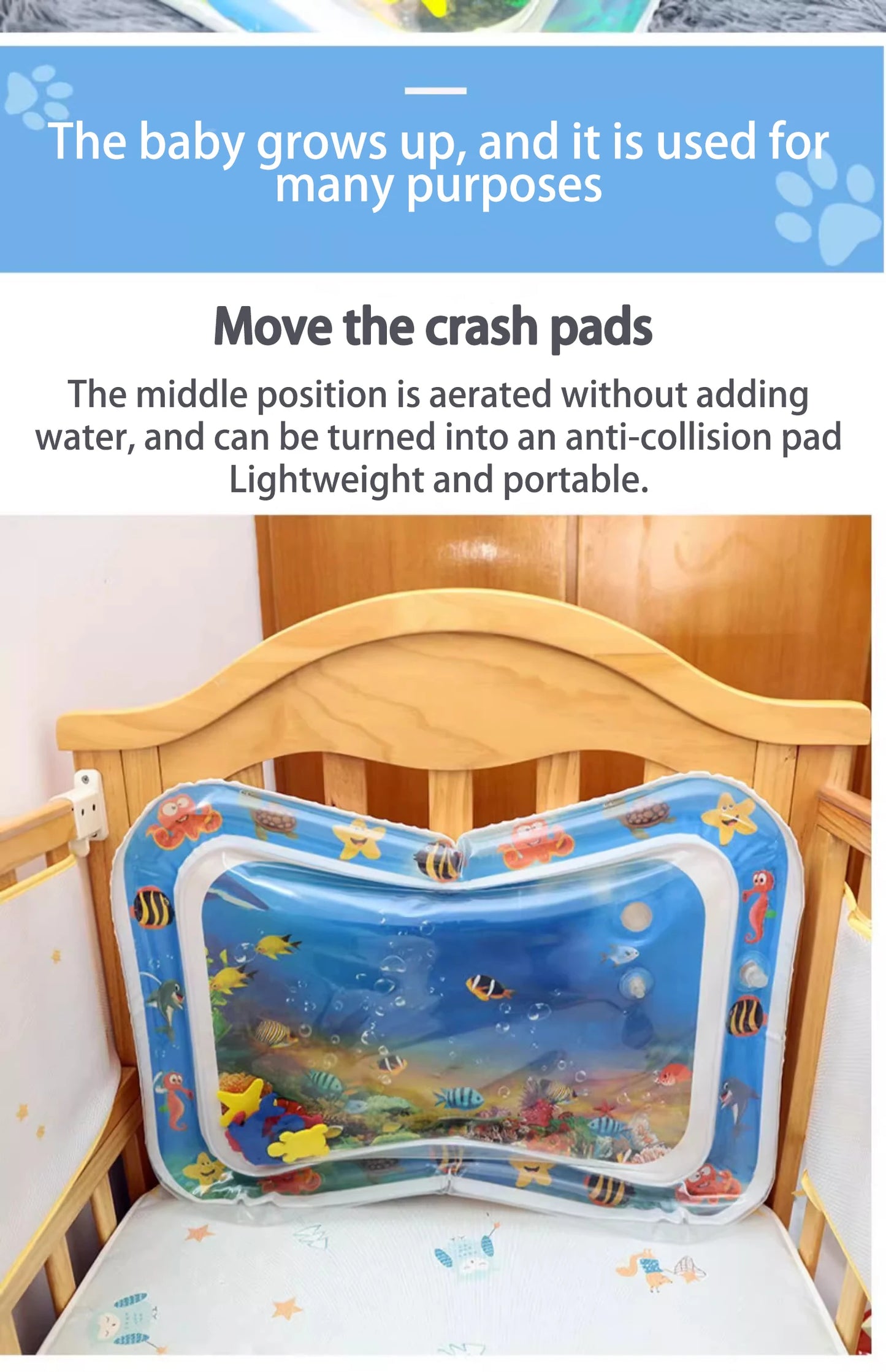 Tummy Time Water Play Mat   Inflatable Cushion 
 Baby Water Play Mat for Infants and Toddlers