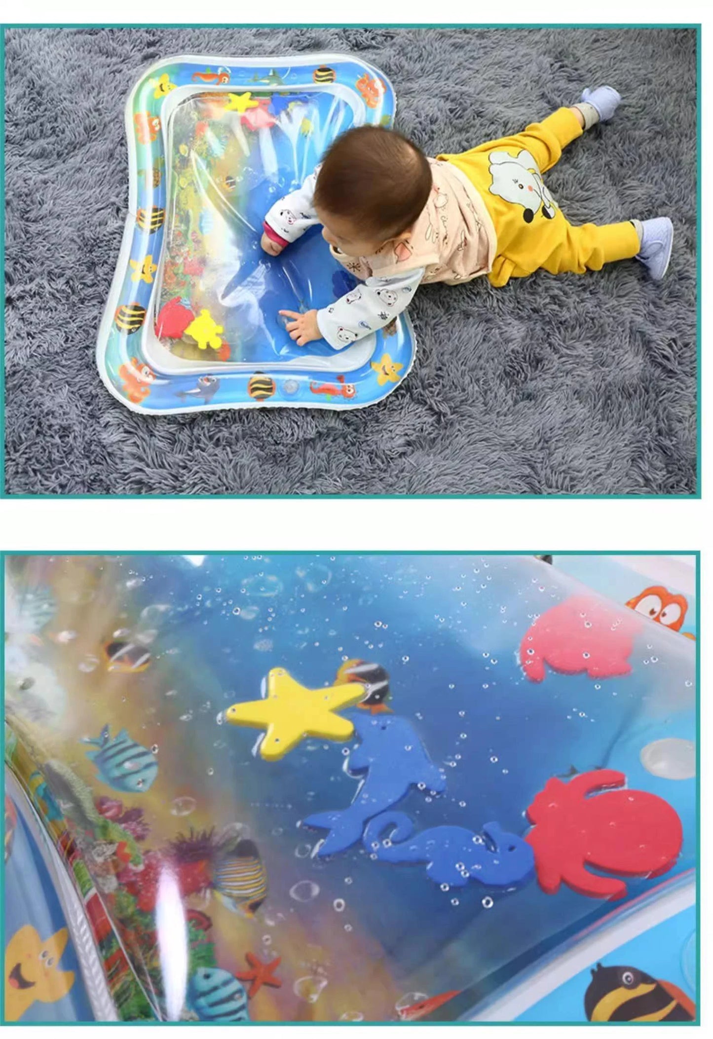 Tummy Time Water Play Mat   Inflatable Cushion 
 Baby Water Play Mat for Infants and Toddlers