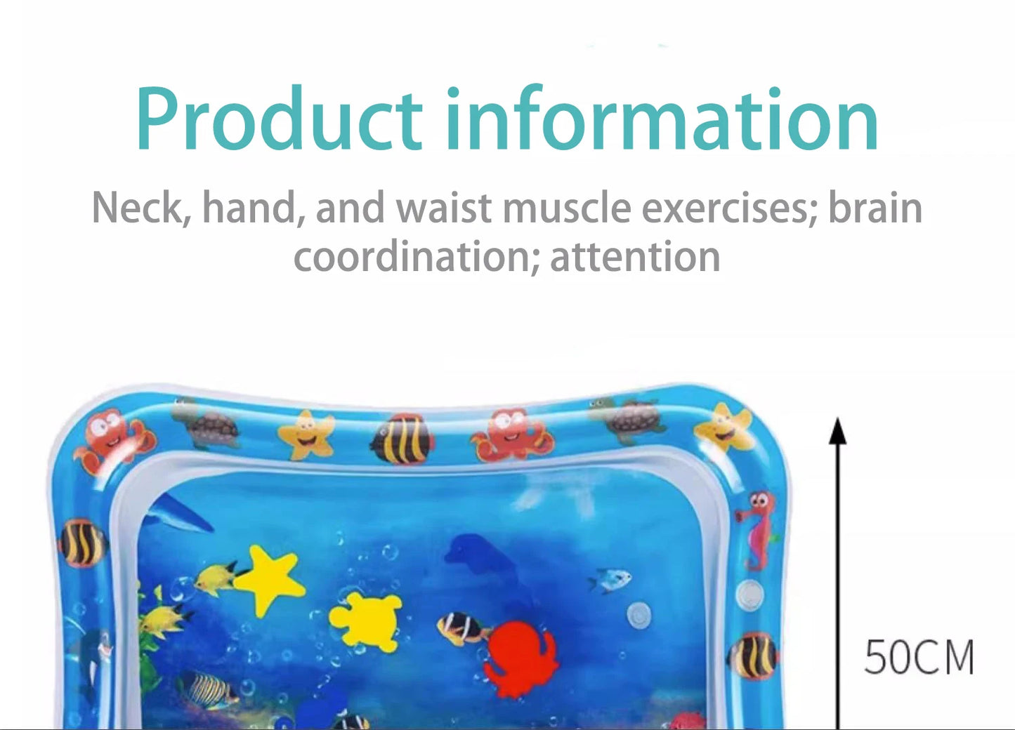 Tummy Time Water Play Mat   Inflatable Cushion 
 Baby Water Play Mat for Infants and Toddlers