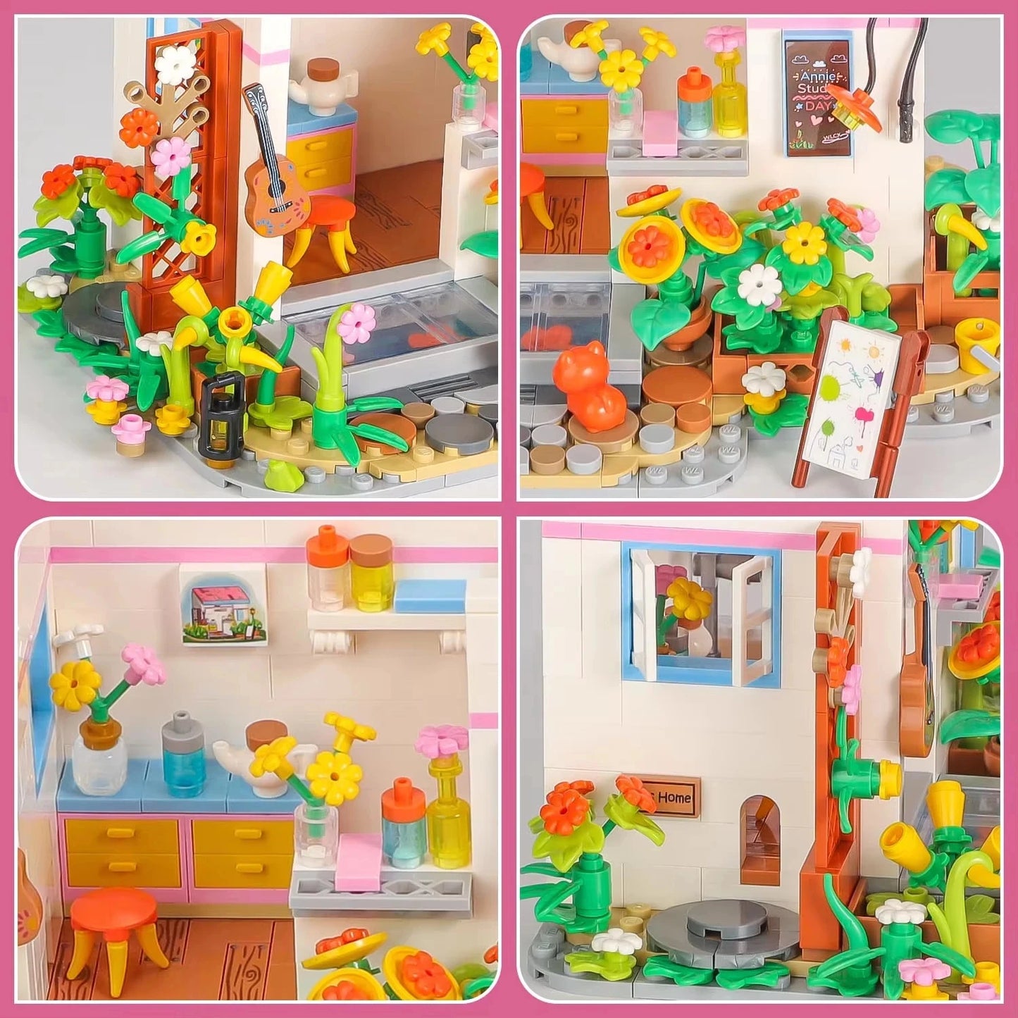 Annie's Studio Model Building Blocks Set - Mini Simulated House Blocks, STEM Educational Toy for Children