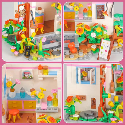 Annie's Studio Model Building Blocks Set - Mini Simulated House Blocks, STEM Educational Toy for Children