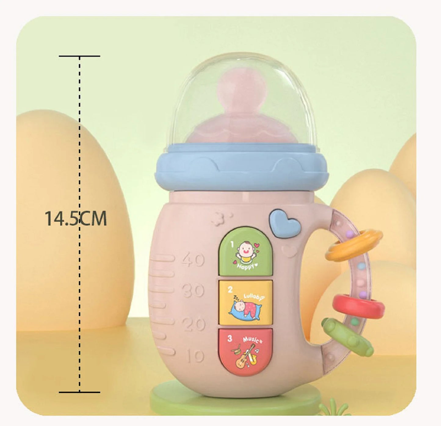 Baby 18M+Cute Bottle Illuminates Music Baby Ringing Soothing Toy Early Learning Education Toy Girl Baby Boy Birthday Gift Toy