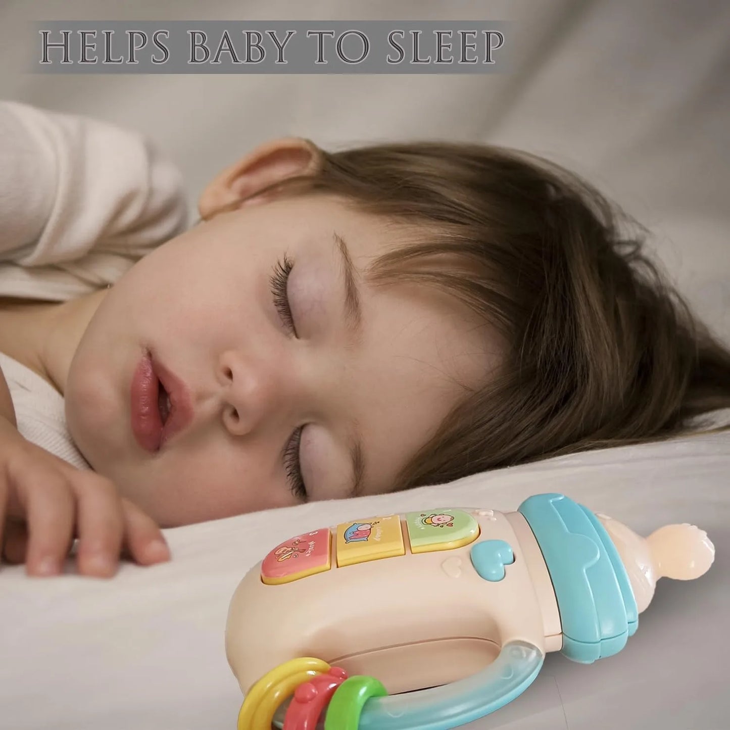 Baby 18M+Cute Bottle Illuminates Music Baby Ringing Soothing Toy Early Learning Education Toy Girl Baby Boy Birthday Gift Toy