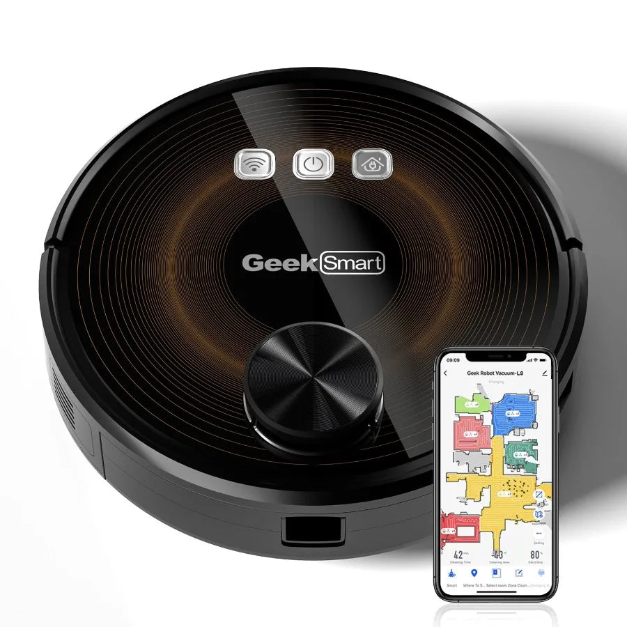 L8 Robot Vacuum Cleaner and Mop LDS Navigation WiFi Connected APP Selective Room Cleaning